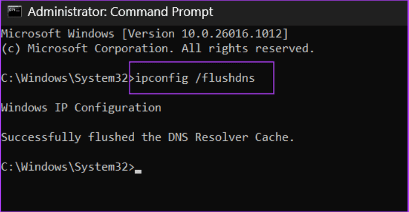 flush-dns-cache-windows أفضل 8 طرق لإصلاح رمز خطأ Roblox 901 في Windows 11