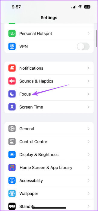 focus-settings-iphone-2-475x1024-1 أفضل 7 إصلاحات لعدم عمل وضع التركيز على أجهزة iPhone وiPad وMac