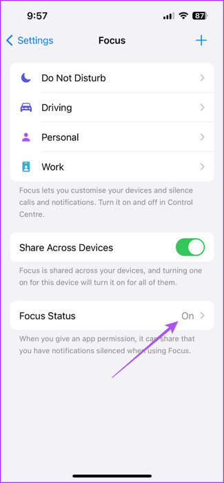 focus-status-focus-mode-settings-iphone-475x1024-1 أفضل 7 إصلاحات لعدم عمل وضع التركيز على أجهزة iPhone وiPad وMac