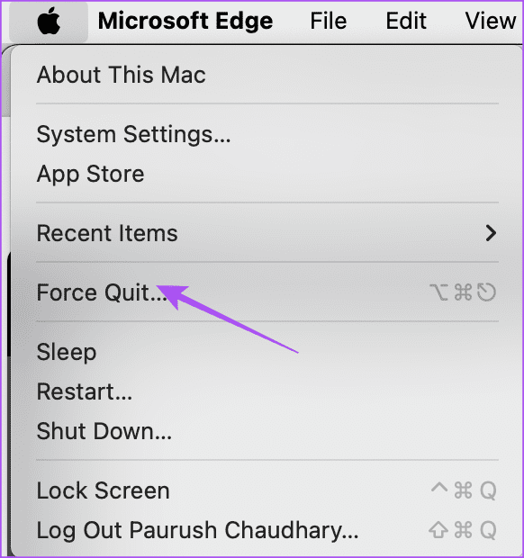force-quit-apple-logo-mac-1 كيفية إضافة مسافة بين الأيقونات في Dock على Mac