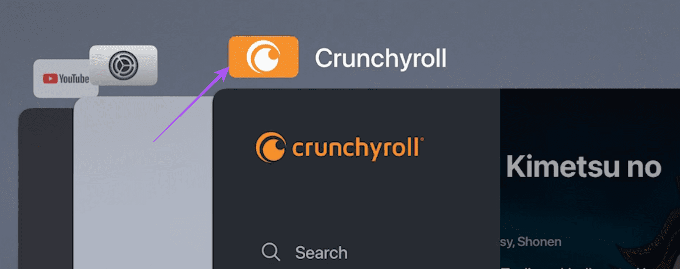 force-quit-crunchyroll-on-apple-tv أفضل 7 إصلاحات لعدم عمل الترجمة على Crunchyroll على الهاتف المحمول وسطح المكتب وApple TV