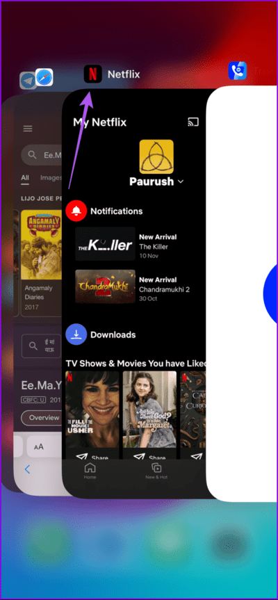 force-quit-netflix-iphone-712x1536-1 أفضل 7 إصلاحات لعدم تشغيل الحلقة التالية على Netflix