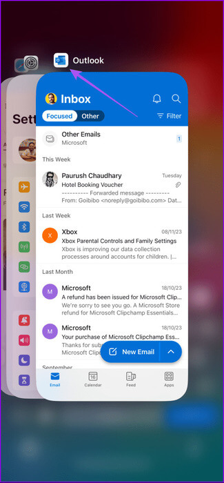 force-quit-outlook-iphone-475x1024-1 أفضل 6 إصلاحات لعدم تنزيل تطبيق Outlook المرفقات على iPhone وAndroid