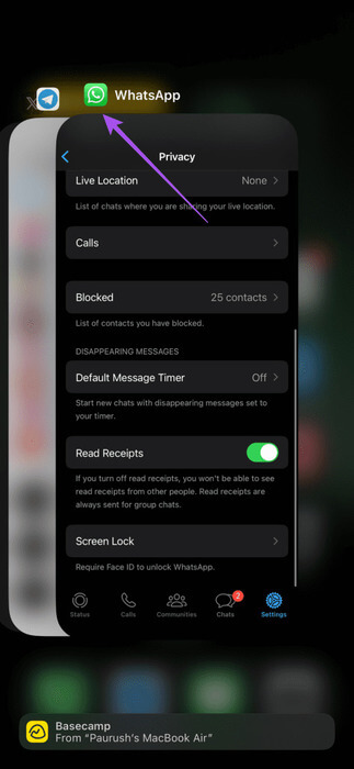 force-quit-whatsapp-iphone-473x1024-1 أفضل 9 إصلاحات لعدم وجود صوت في مكالمات فيديو WhatsApp على iPhone وAndroid