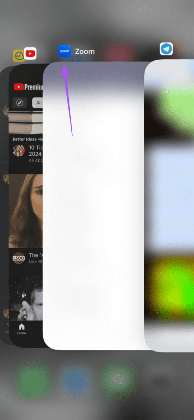 force-quit-zoom-app-iphone-710x1536-1 أفضل 6 إصلاحات لعدم عمل ضبابية الخلفية في تطبيق Zoom