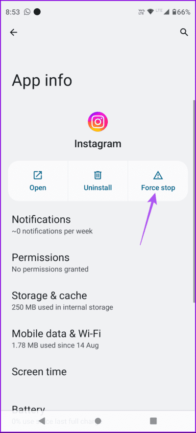 force-stop-instagram-android-694x1536-2 كيفية استخدام وضع الكاميرا المزدوجة على Instagram