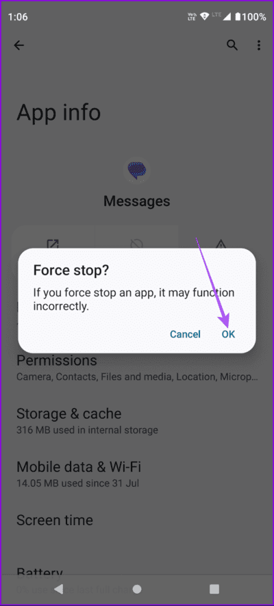 force-stop-messages-app-android-2-694x1536-1 أفضل 6 إصلاحات لعدم عمل إيصالات القراءة في تطبيق رسائل Google