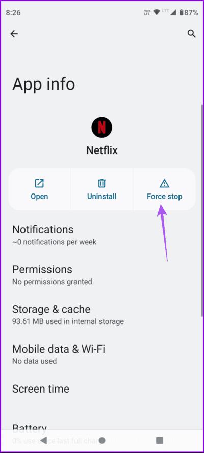 force-stop-netflix-694x1536-1 أفضل 7 إصلاحات لعدم تشغيل الحلقة التالية على Netflix