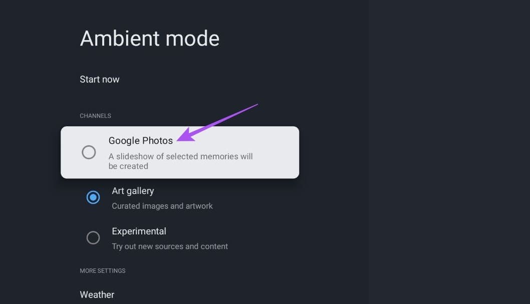 google-photos-ambient-mode-google-tv أفضل 6 إصلاحات لعدم ظهور Google Photos في الوضع المحيطي على Google TV
