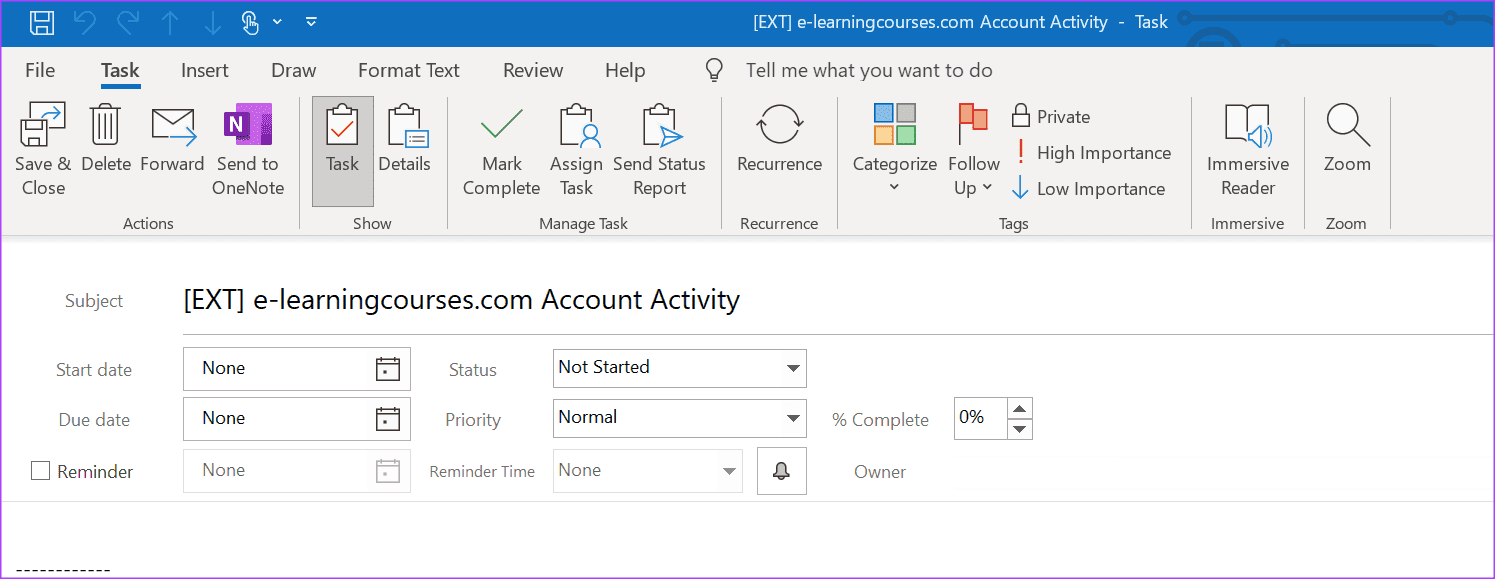 5 طرق لإنشاء مهمة في Microsoft Outlook - %categories