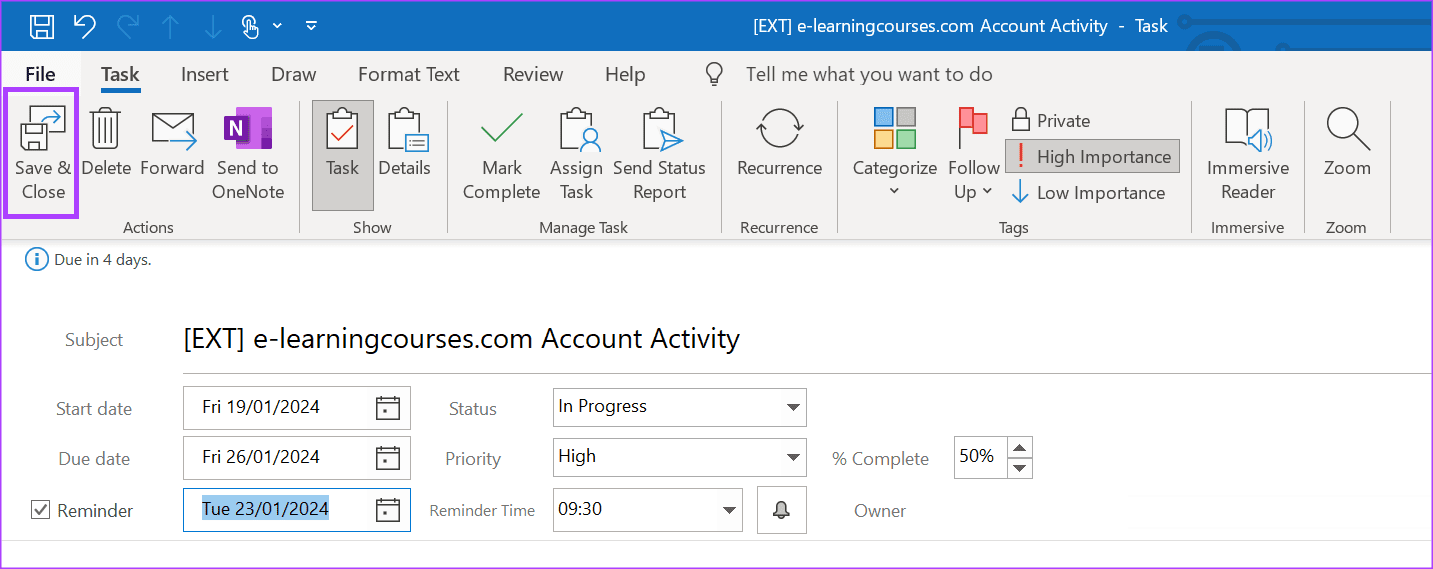 5 طرق لإنشاء مهمة في Microsoft Outlook - %categories