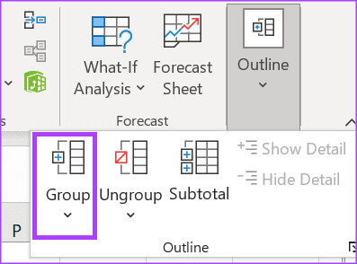 كيفية تجميع وفك تجميع الأعمدة في Microsoft Excel - %categories