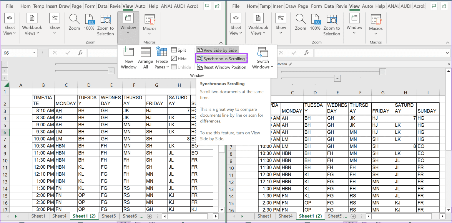 كيفية عرض أوراق عمل متعددة جنبًا إلى جنب في Excel - %categories