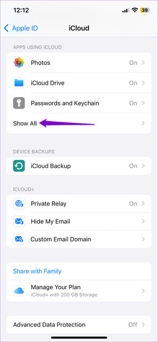iCloud-Settings-on-an-iPhone-474x1024-1 أفضل 6 إصلاحات لخطأ "لم يتم حذف جميع جهات الاتصال" على iPhone