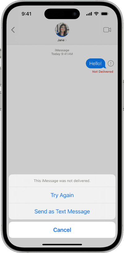 iMessage-Exclamation-Mark-issue 9 طرق لإزالة علامة التعجب في تطبيق Messages على iPhone