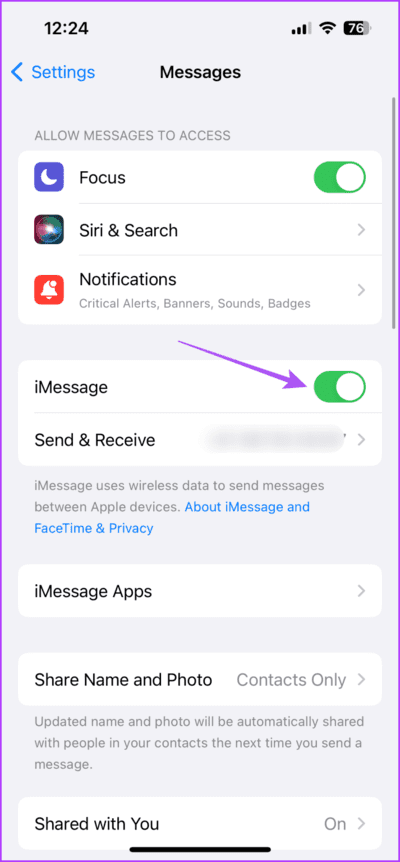 imessage-disable-iphone-713x1536-1 أفضل 5 إصلاحات لعدم عمل المؤثرات الصوتية في iMessage