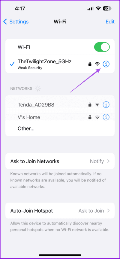 info-wifi-settings-iphone-712x1536-1 أفضل 8 إصلاحات لعدم عمل ملفات GIF في Telegram على الهاتف المحمول وسطح المكتب