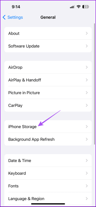 iphone-storage-settings-iphone-2-712x1536-1 أفضل 5 إصلاحات لعدم عمل إشعارات تطبيق Netflix على iPhone وAndroid