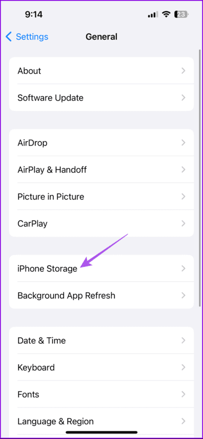 iphone-storage-settings-iphone-2-712x1536-2 أفضل 7 إصلاحات لعدم تشغيل فيديو بدقة عالية في Amazon Prime على iPhone وAndroid