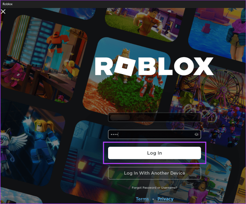 log-in-roblox-1 أفضل 8 طرق لإصلاح رمز خطأ Roblox 901 في Windows 11