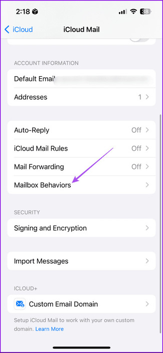 mailbox-behaviours-icloud-iphone-475x1024-1 كيفية حذف رسائل البريد الإلكتروني بشكل جماعي في Apple Mail