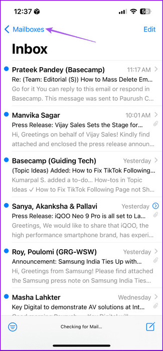 mailboxes-mail-app-iphone-475x1024-1 كيفية حذف رسائل البريد الإلكتروني بشكل جماعي في Apple Mail