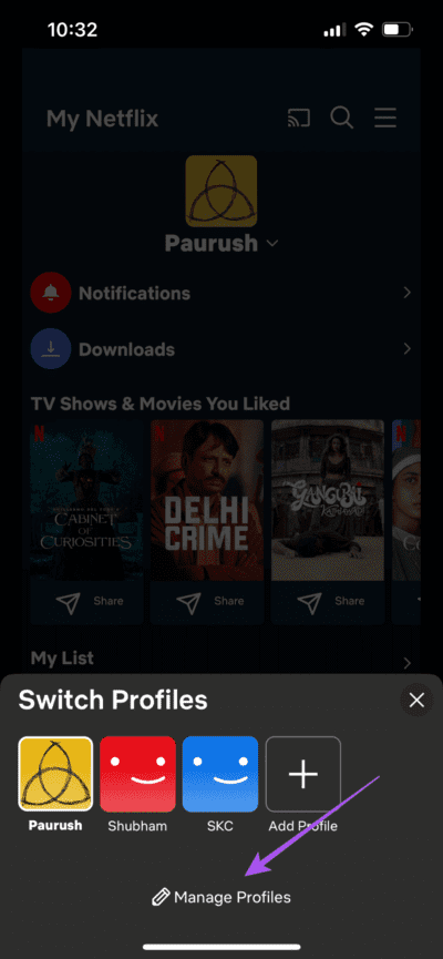 manage-profiles-my-netflix-tab-710x1536-1 كيفية استخدام علامة تبويب Netflix الخاصة بي في تطبيق Netflix على iPhone وAndroid