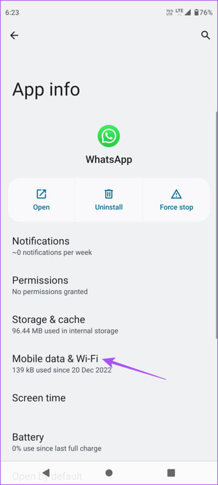 mobile-data-and-wifi-app-info-whatsapp-android-461x1024-1 أفضل 9 إصلاحات لعدم وجود صوت في مكالمات فيديو WhatsApp على iPhone وAndroid
