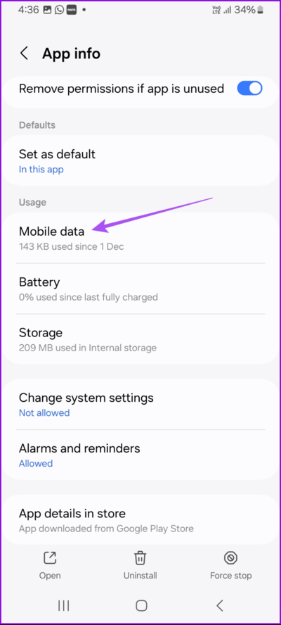 mobile-data-app-info-samsung-health-app-692x1536-1 أفضل 8 إصلاحات لعدم تتبع الخطوات على تطبيق Samsung Health في هواتف Samsung Galaxy