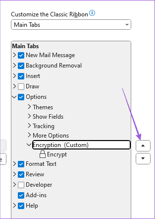 move-encrypt-button-in-outlook-windows كيفية تشفير رسائل البريد الإلكتروني في Microsoft Outlook