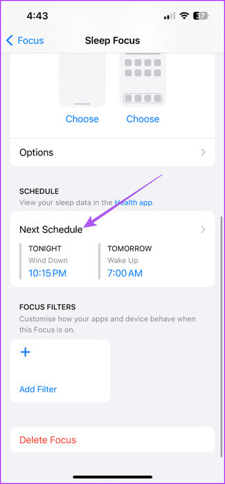 next-schedule-sleep-focus-mode-iphone-475x1024-1 أفضل 5 إصلاحات للشاشة الرئيسية أو خلفية شاشة القفل الضبابية على iPhone