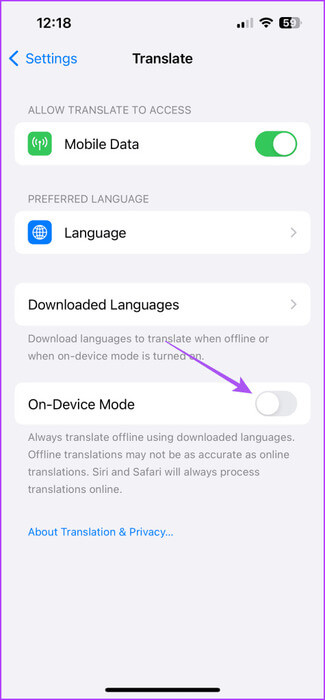 on-device-mode-translate-iphone-475x1024-1 أفضل 7 إصلاحات لعدم عمل تطبيق Apple Translate على iPhone
