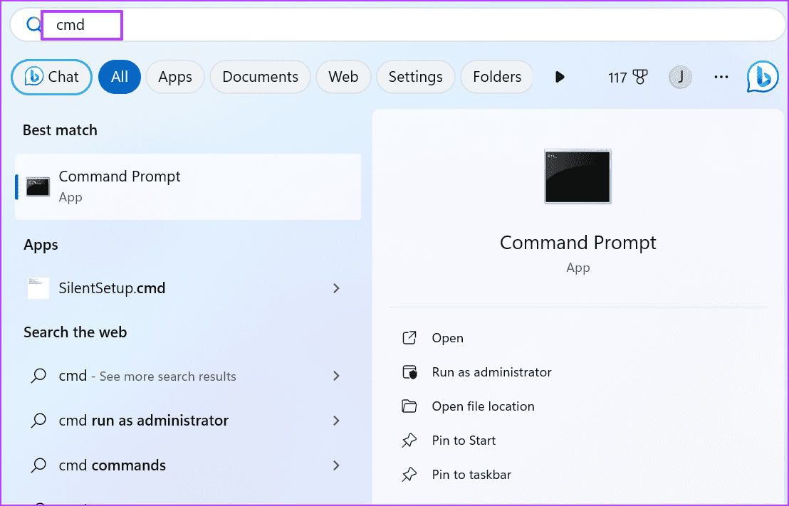 open-cmd-13 أفضل 8 إصلاحات لخطأ "برنامج تشغيل جهاز الرسومات" في Windows 11