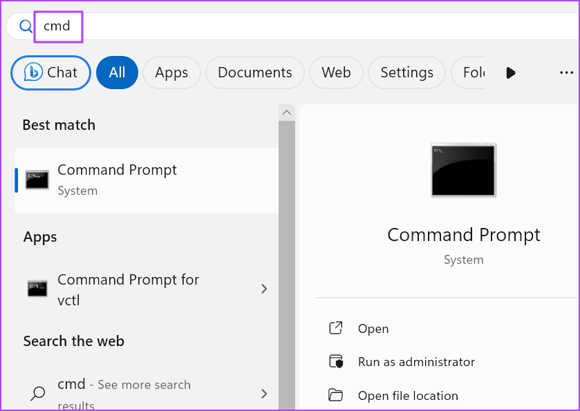 open-cmd-2-1 أفضل 8 طرق لإصلاح "رمز خطأ Roblox 610" في Windows 11