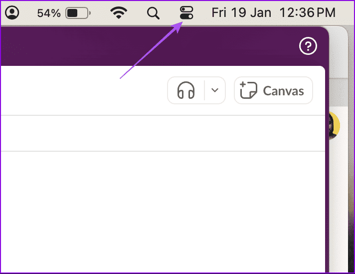 open-control-center-menu-bar-mac كيفية توصيل جهاز MacBook بالتلفزيون – سلكيًا ولاسلكيًا