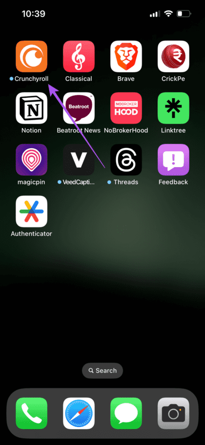 open-crunchyroll-on-iphone-710x1536-1 أفضل 7 إصلاحات لعدم عمل الترجمة على Crunchyroll على الهاتف المحمول وسطح المكتب وApple TV