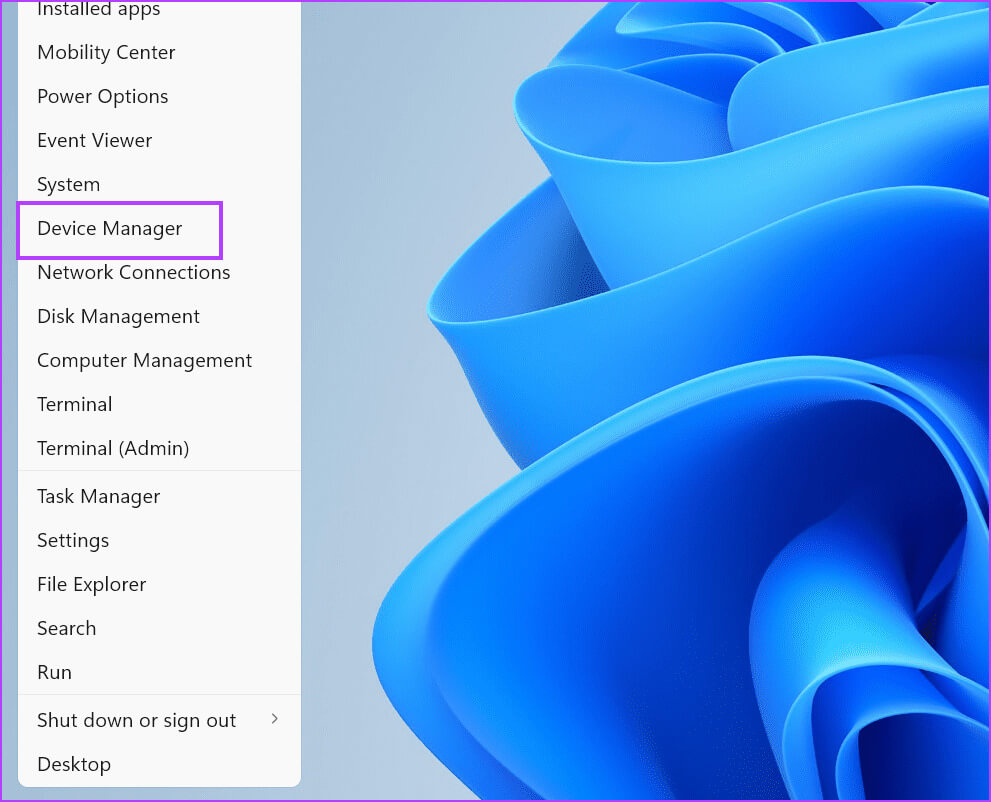 open-device-manager-17 أفضل 7 طرق لإصلاح خطأ "رفض الوصول" في لوحة تحكم NVIDIA في Windows 11