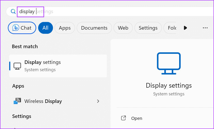 open-display-setting أفضل 8 إصلاحات لخطأ "أحد مكونات Steam المهمة لا تستجيب" في Windows 11