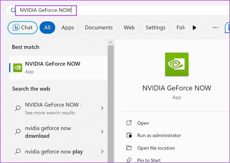 open-geforce-now أفضل 9 طرق لإصلاح رمز خطأ GeForce NOW 0x800b1004 في Windows 11