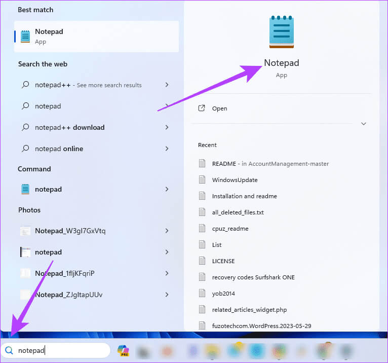 open-notepad-1 أفضل 5 طرق لتعطيل النصائح والاقتراحات على Windows 11