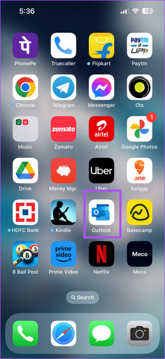 open-outlook-on-iphone-473x1024-1 أفضل 6 إصلاحات لعدم تنزيل تطبيق Outlook المرفقات على iPhone وAndroid