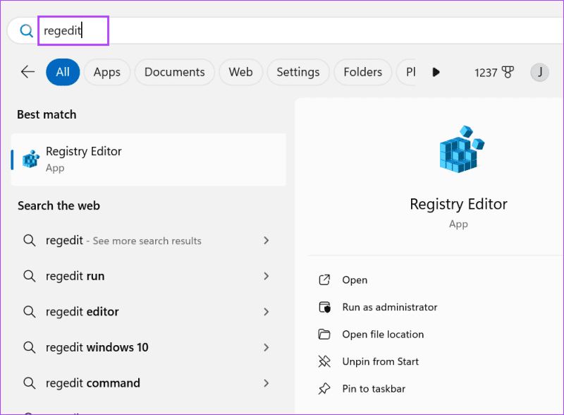 open-registry-editor-11 أفضل 7 طرق لإصلاح عدم عمل CCleaner في Windows 11