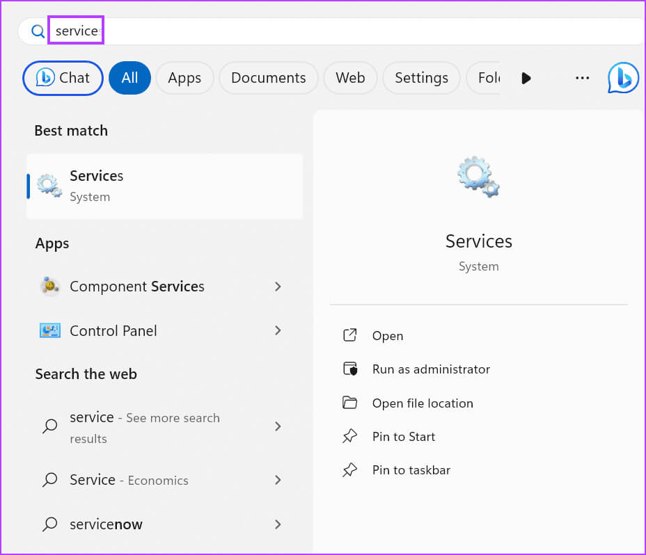 open-services-5 أفضل 7 طرق لإصلاح خطأ "رفض الوصول" في لوحة تحكم NVIDIA في Windows 11