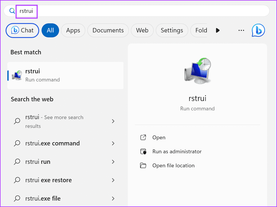 open-system-restore-1 أفضل 7 إصلاحات لخطأ "فشل تعداد الكائنات في الحاوية" على Windows