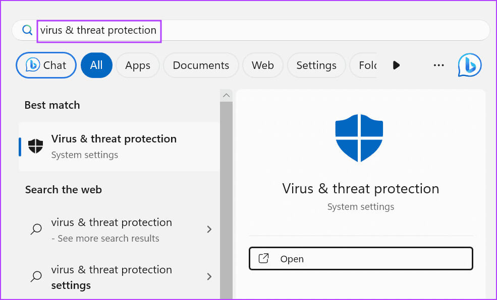 open-virus-protection أفضل 8 إصلاحات لمشكلة "حدث خطأ غير متوقع، يجب إنهاء Roblox" على Windows 11