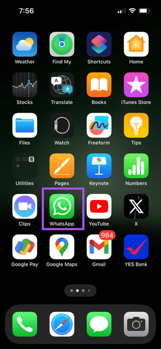 open-whatsapp-on-iphone-473x1024-1 أفضل 9 إصلاحات لعدم وجود صوت في مكالمات فيديو WhatsApp على iPhone وAndroid