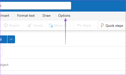 options-new-email-outlook كيفية تشفير رسائل البريد الإلكتروني في Microsoft Outlook