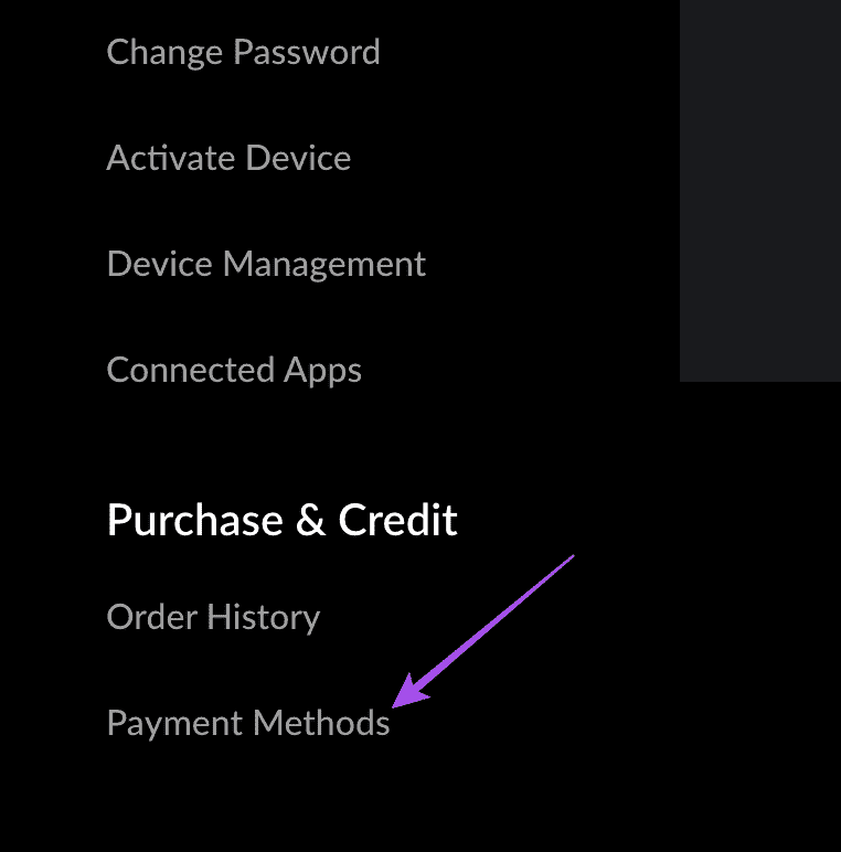 payment-methods-crunchyroll أفضل 7 إصلاحات لعدم عمل Crunchyroll على Apple TV