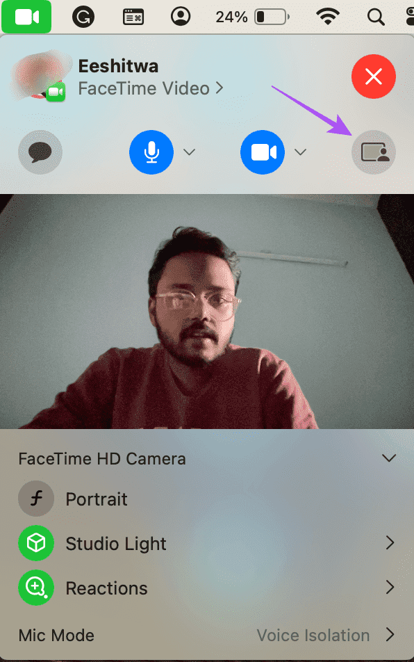 presenter-overlay-facetime-mac كيفية استخدام Presenter Overlay على Mac