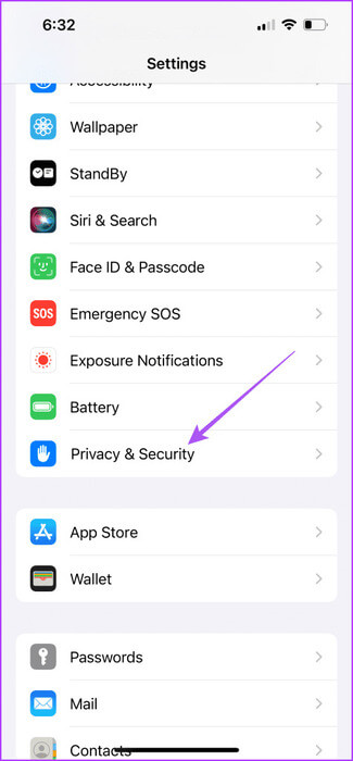 privacy-and-security-settings-iPhone-475x1024-1 أفضل 7 إصلاحات لعدم عمل وضع التركيز على أجهزة iPhone وiPad وMac